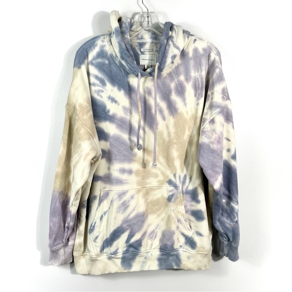 American Eagle Colorful Tie Fye Boxy Oversized Fit Hoodie Sweatshirt Small S - Picture 1 of 4